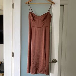 Aritzia Wilfred satin bustier slip dress. Sz 8